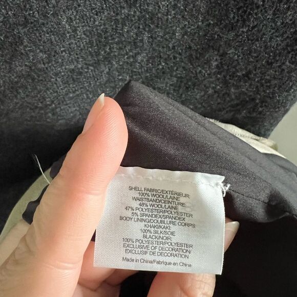 Tory Burch charcoal gray sequined wool dress with nude sheer slip lining size S - Picture 10 of 10